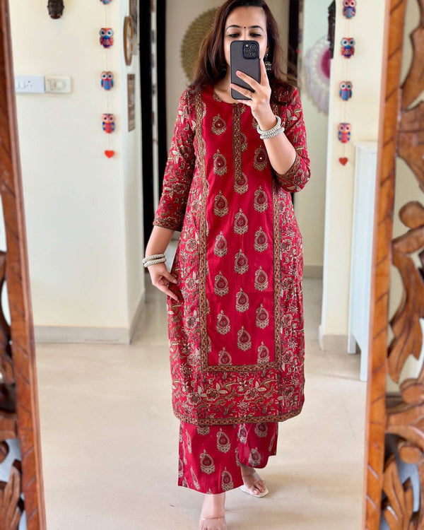 RED COLOR SUIT SET WITH DUPATTA